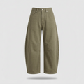 Billie Barrel-Leg Jeans - Olive - front