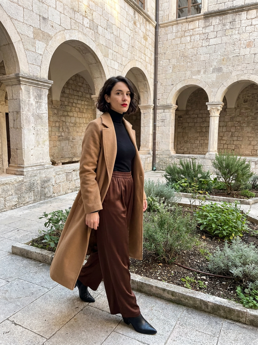Estelle Satin Wide-Leg Pants – how it looks worn