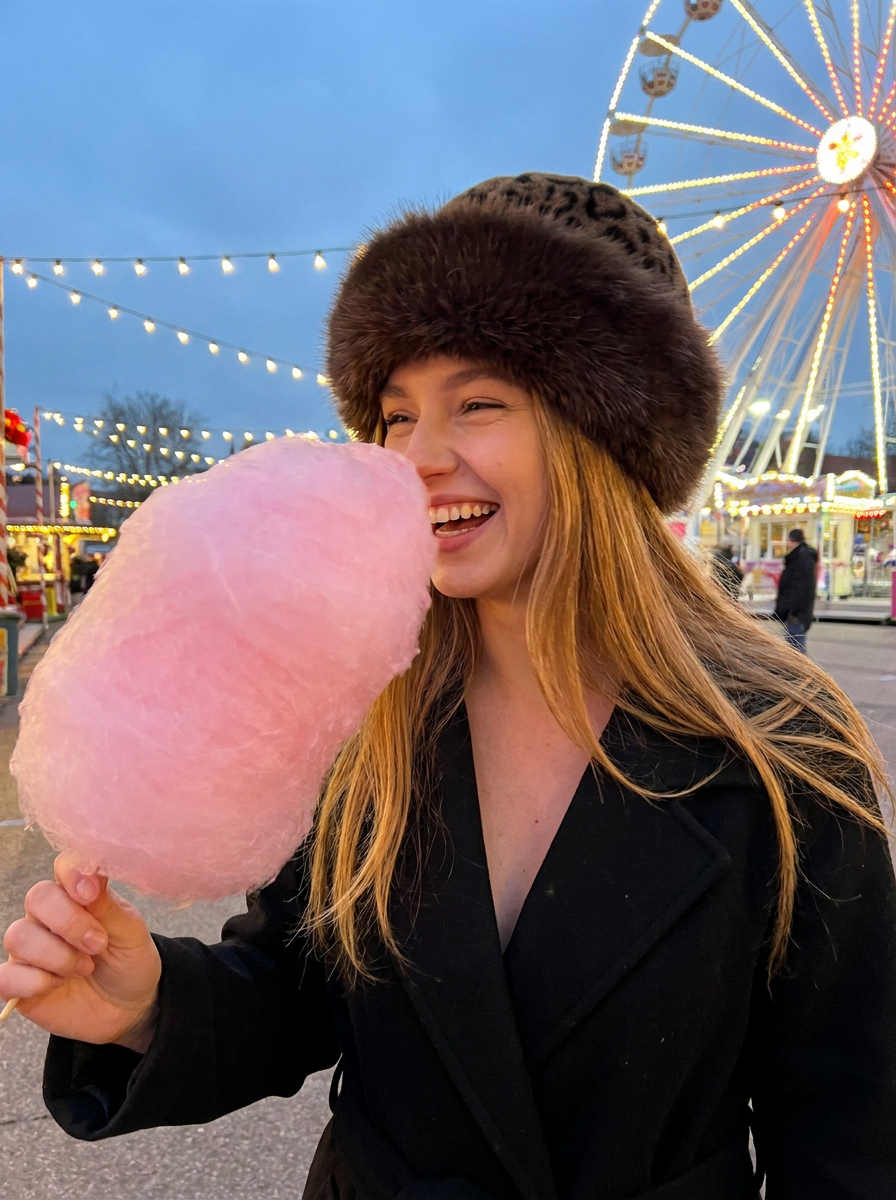 Anouk Leopard Faux Fur Hat – how it looks worn