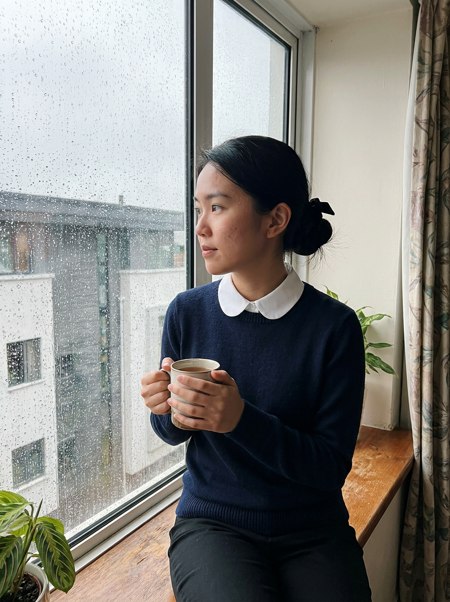 Pia Detachable Peter Pan Collar – how it looks worn