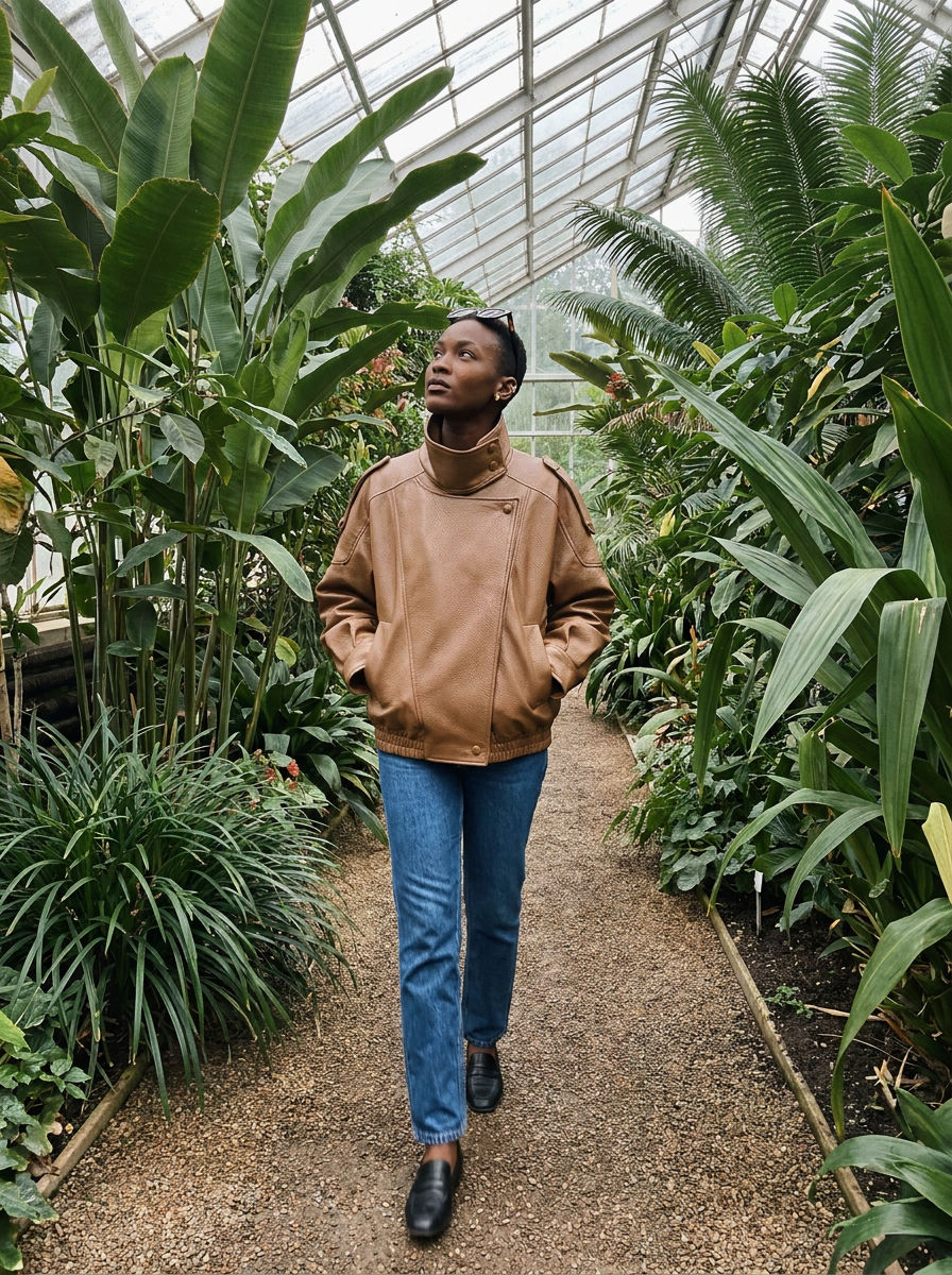 Juno Oversized Faux Leather Jacket – how it looks worn