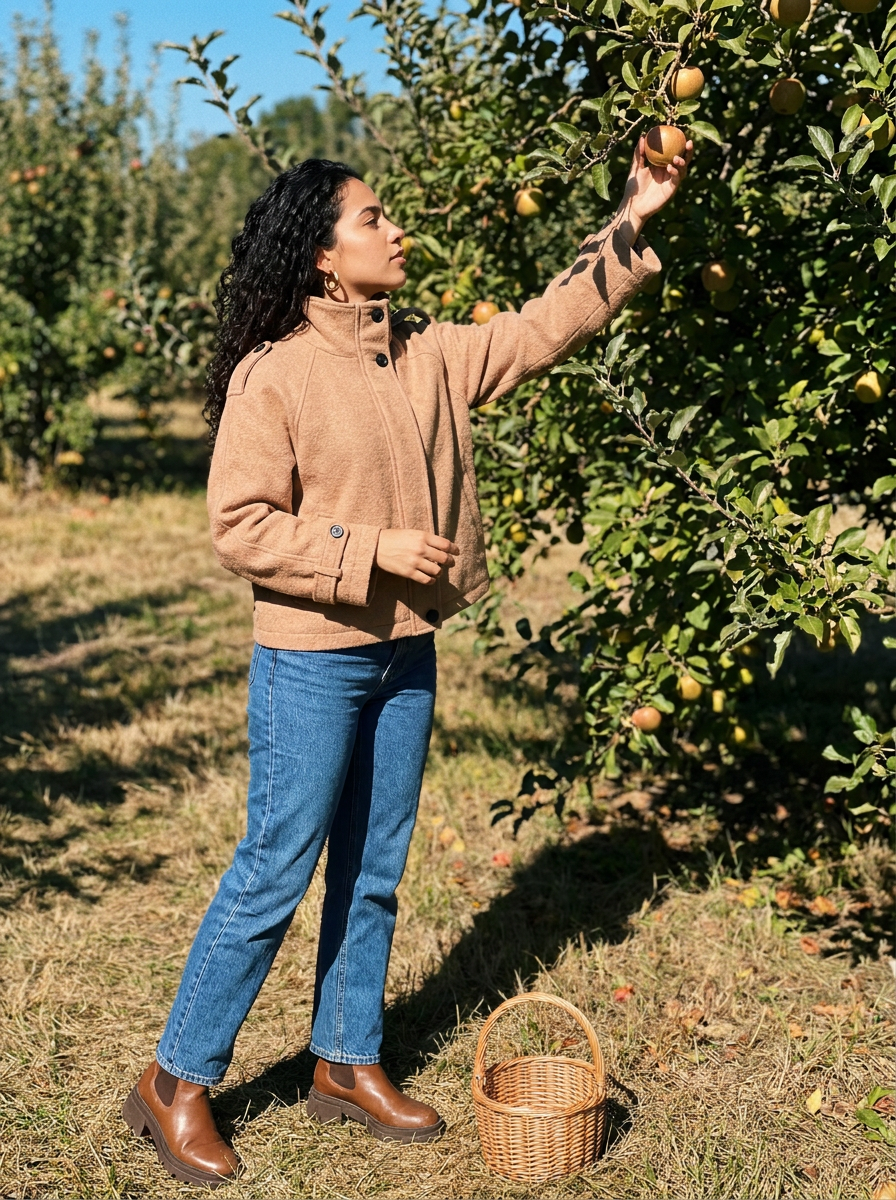 Margaux Funnel-Neck Jacket – how it looks worn