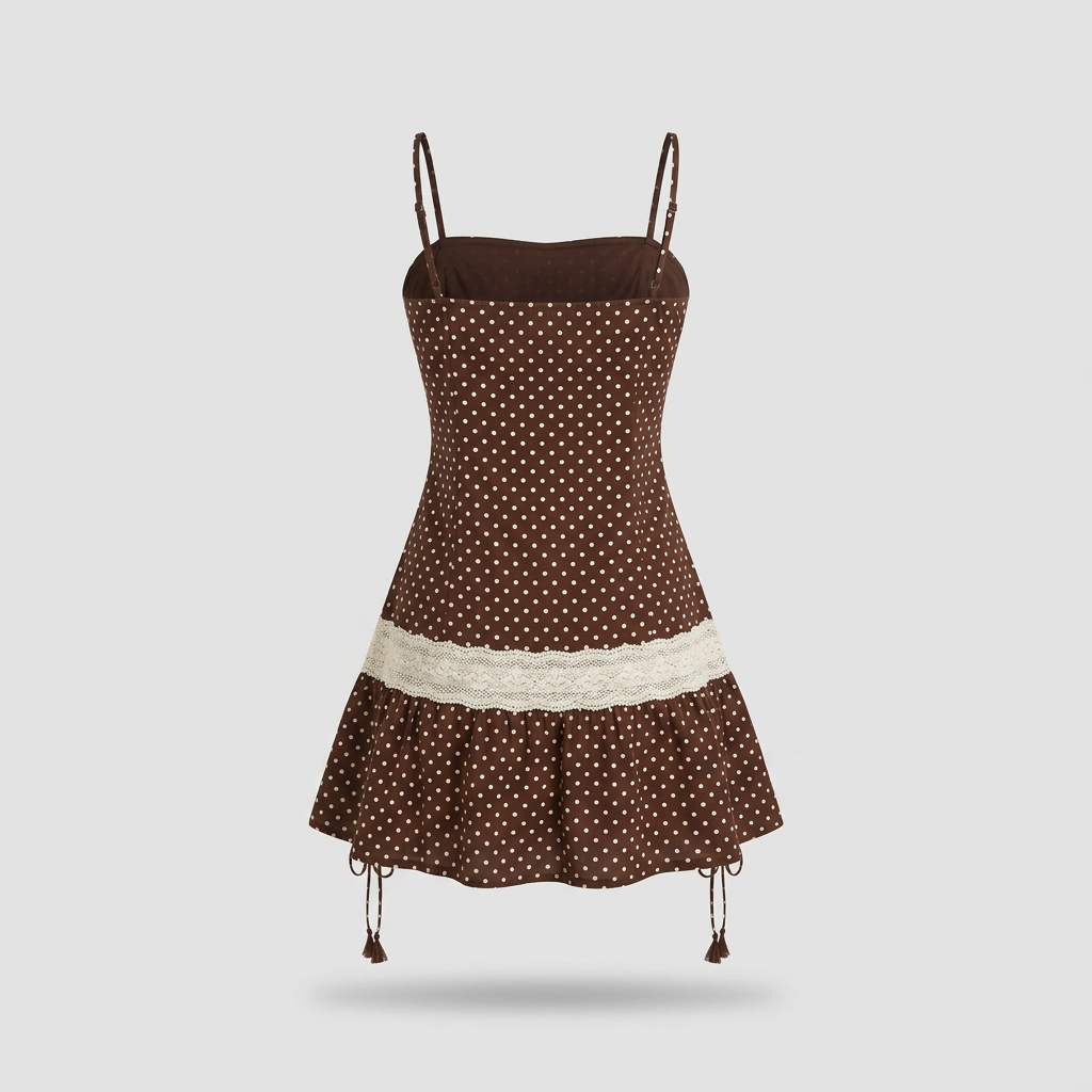 Coralie Polka Dress – back view