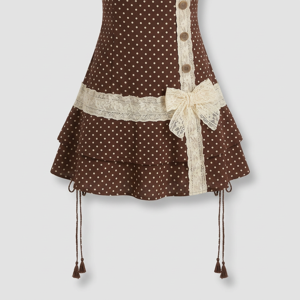 Coralie Polka Dress – detail view