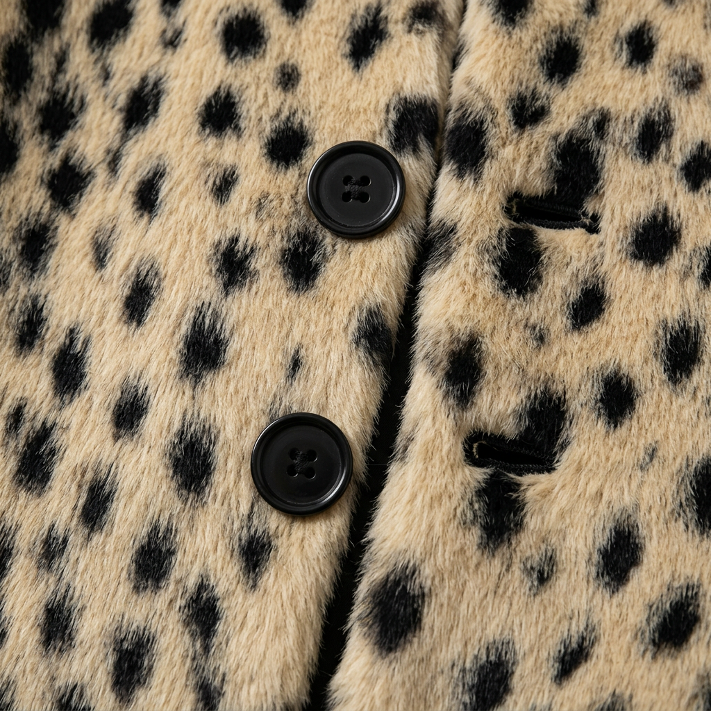 Colette Cheetah Plush Jacket - Cheetah - detail