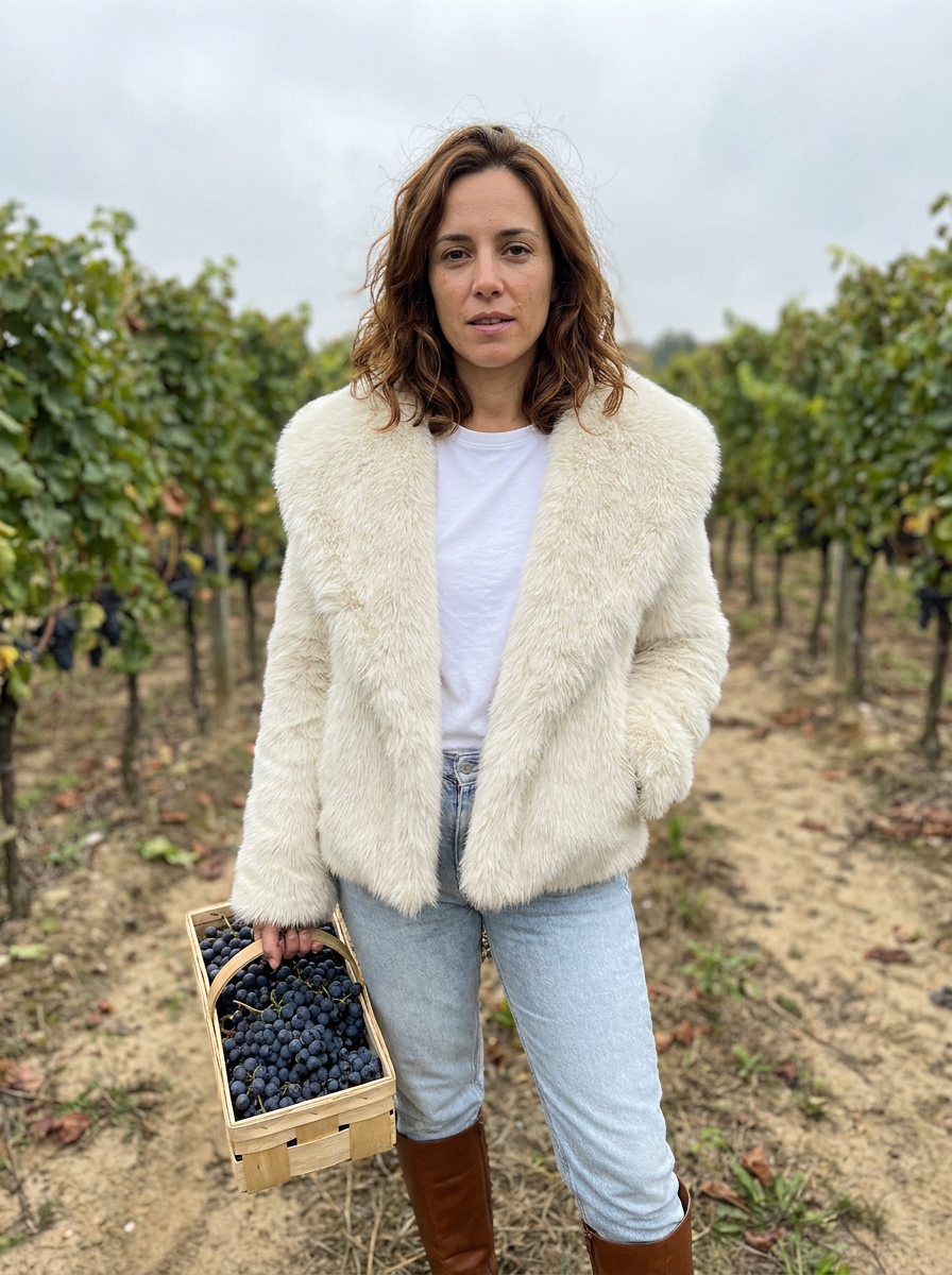 Greta Shaggy Faux Fur Jacket – how it looks worn