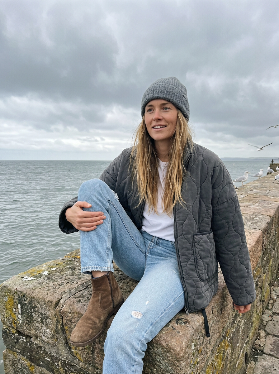 Tamsin Quilted Liner Jacket – how it looks worn