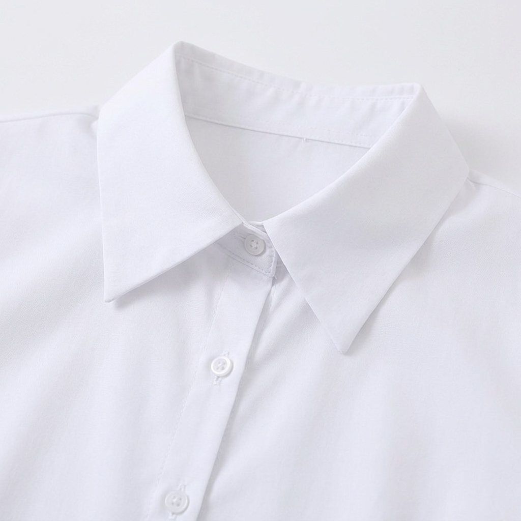 Elise Classic Fitted Shirt - White - detail
