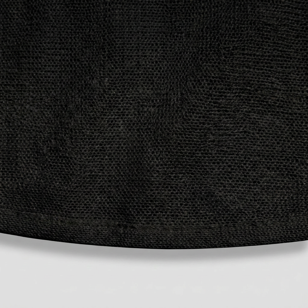 Faye Sheer Knit Poncho - Black - detail