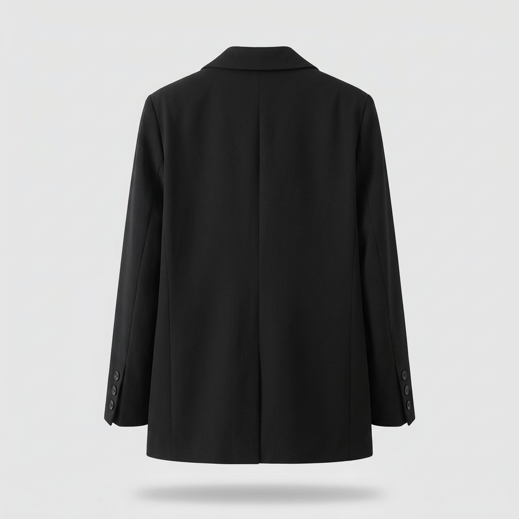 Harper Single-Breasted Blazer - Black - back