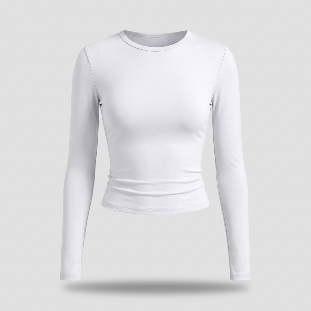 Linnea Long Sleeve Tee - White - front