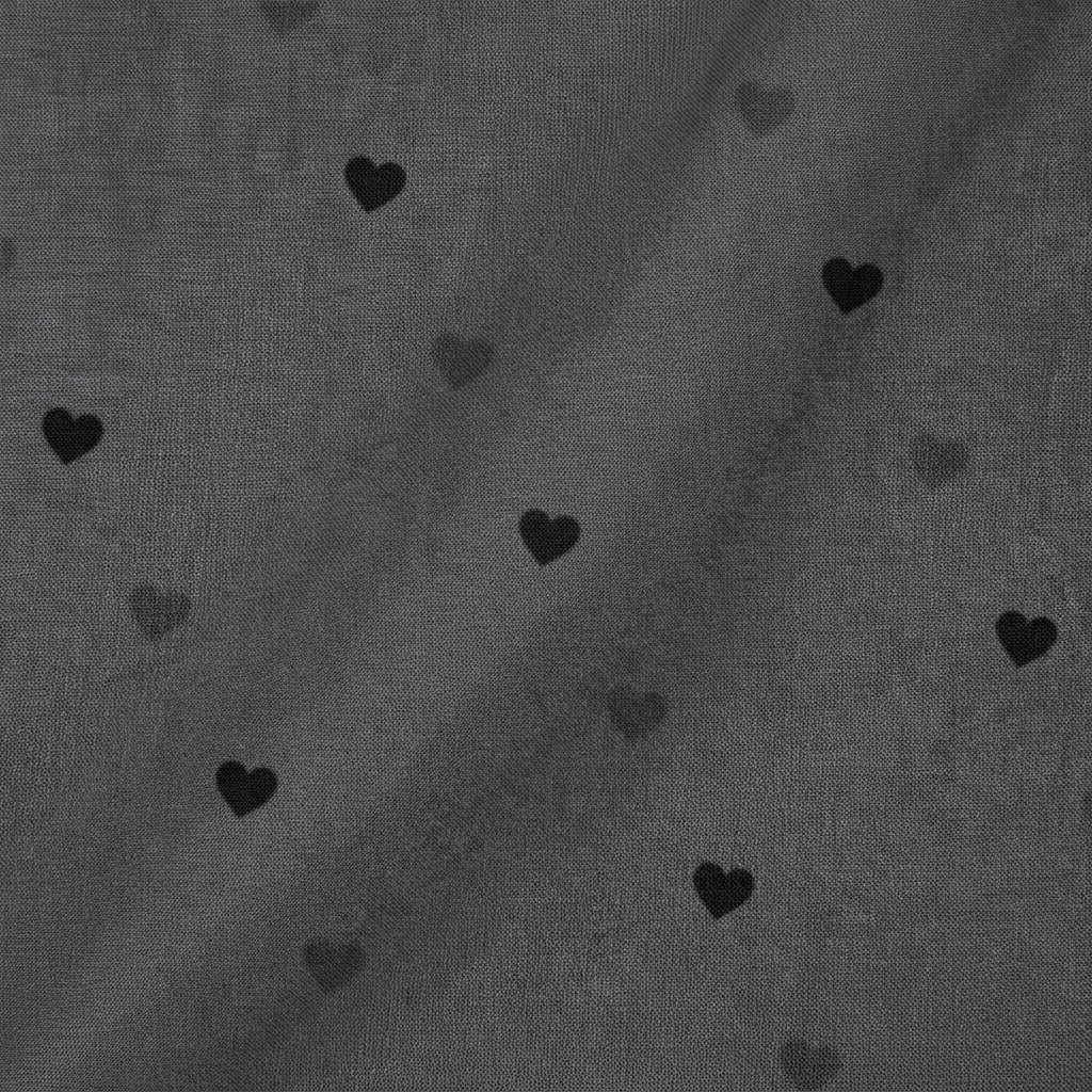 Lulu Heart Sheer Tights - Black Hearts - detail