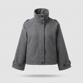 Margaux Funnel-Neck Jacket - Grey - front