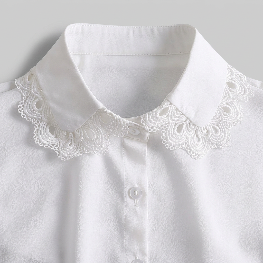 Pia Detachable Peter Pan Collar - Lace - detail