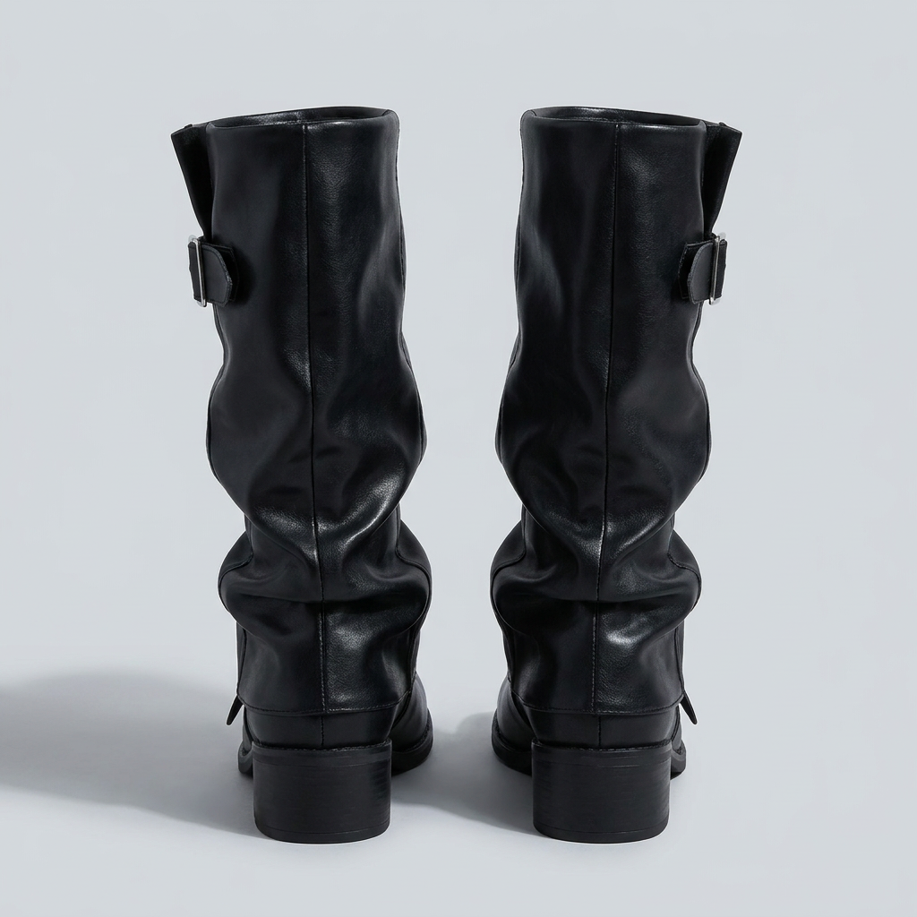 Ravenna Biker Boots - Black - back