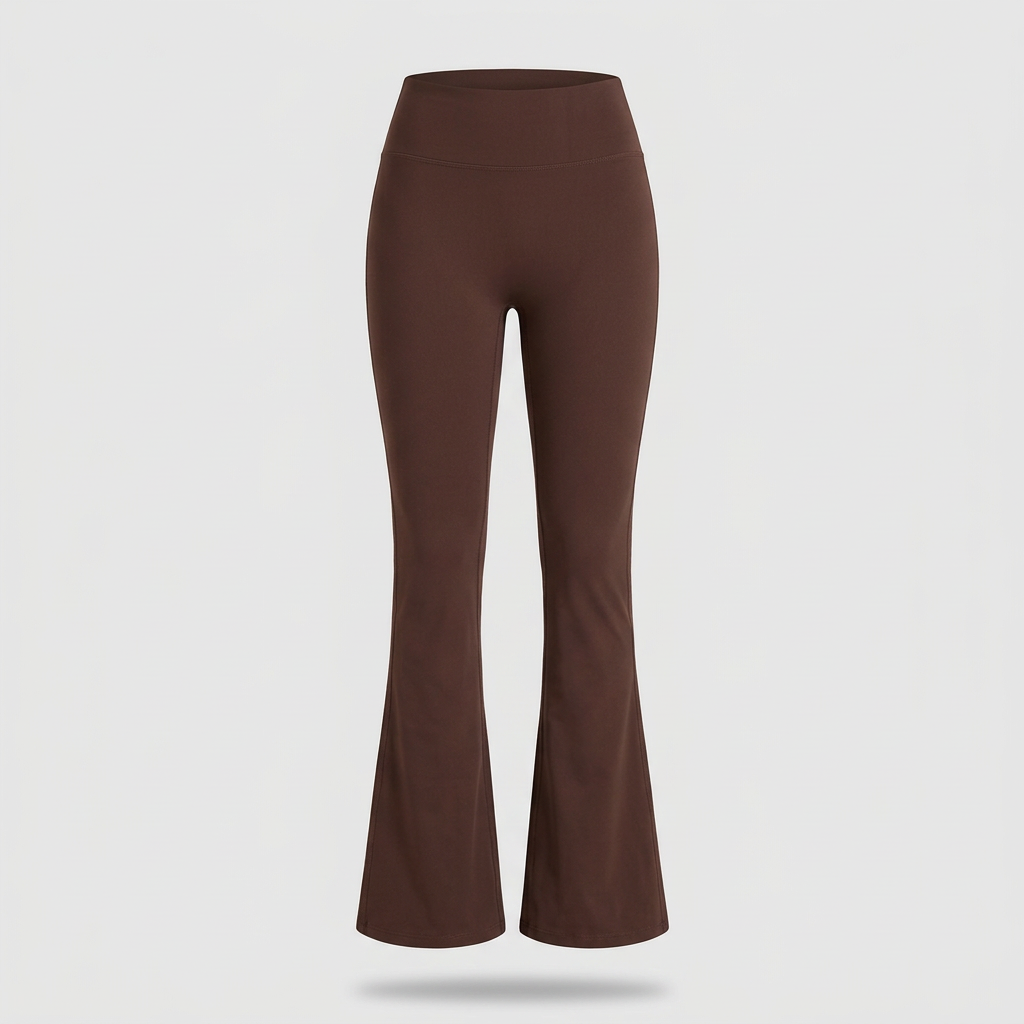 Riley High-Rise Flare Leggings - Chocolate Brown - front