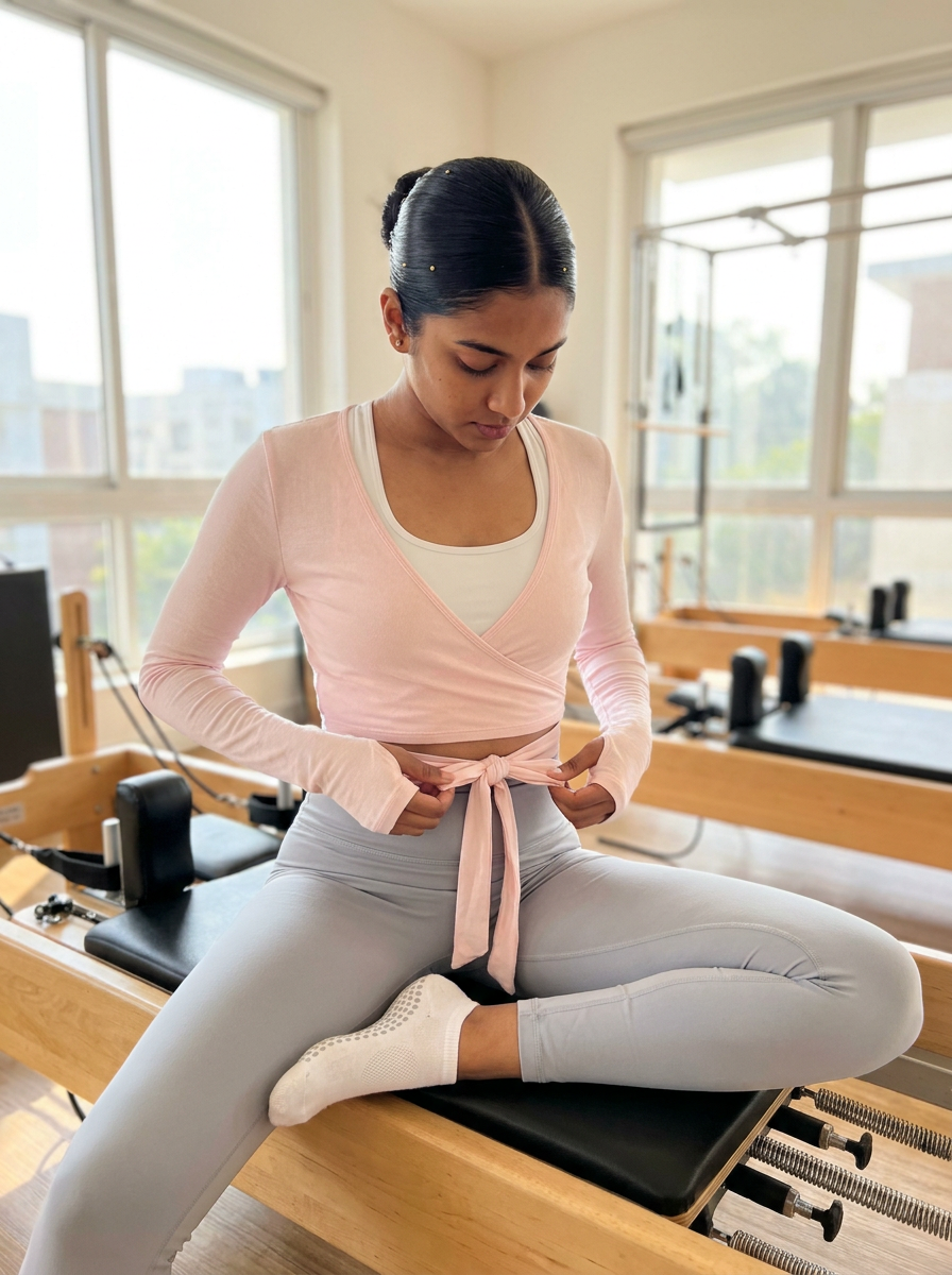 Clara Ballet Wrap Top – how it looks worn