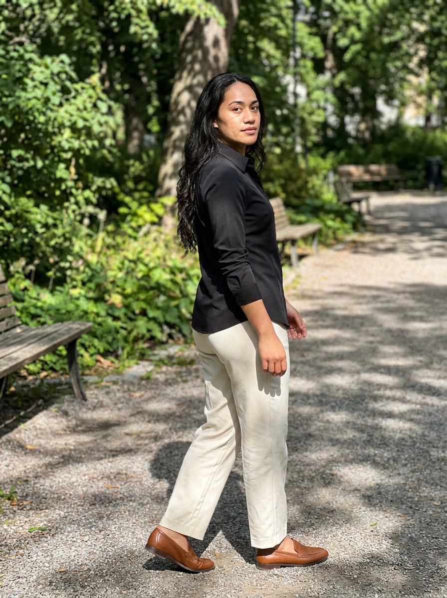 Elise Classic Fitted Shirt – how it looks worn