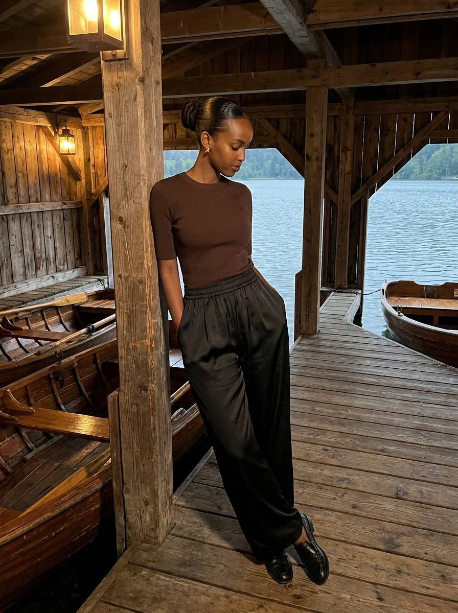 Estelle Satin Wide-Leg Pants – how it looks worn