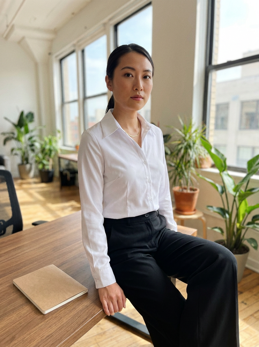 Elise Classic Fitted Shirt – how it looks worn