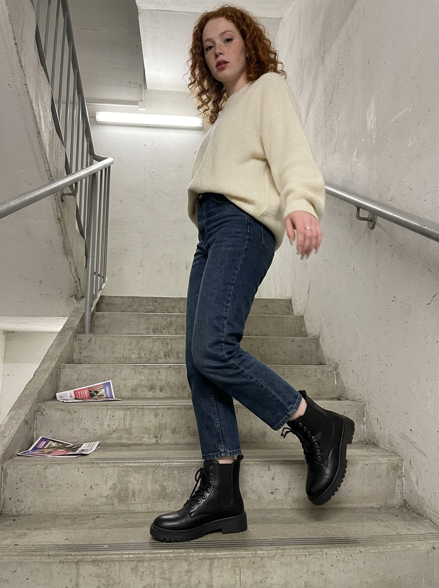 Marlowe Chunky Chelsea Boots – how it looks worn