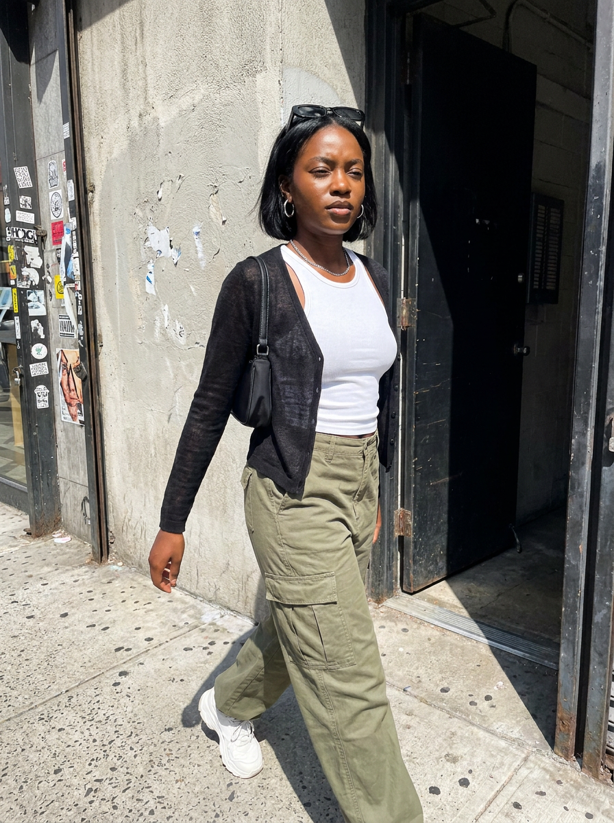 Elowen Sheer Cardigan – how it looks worn