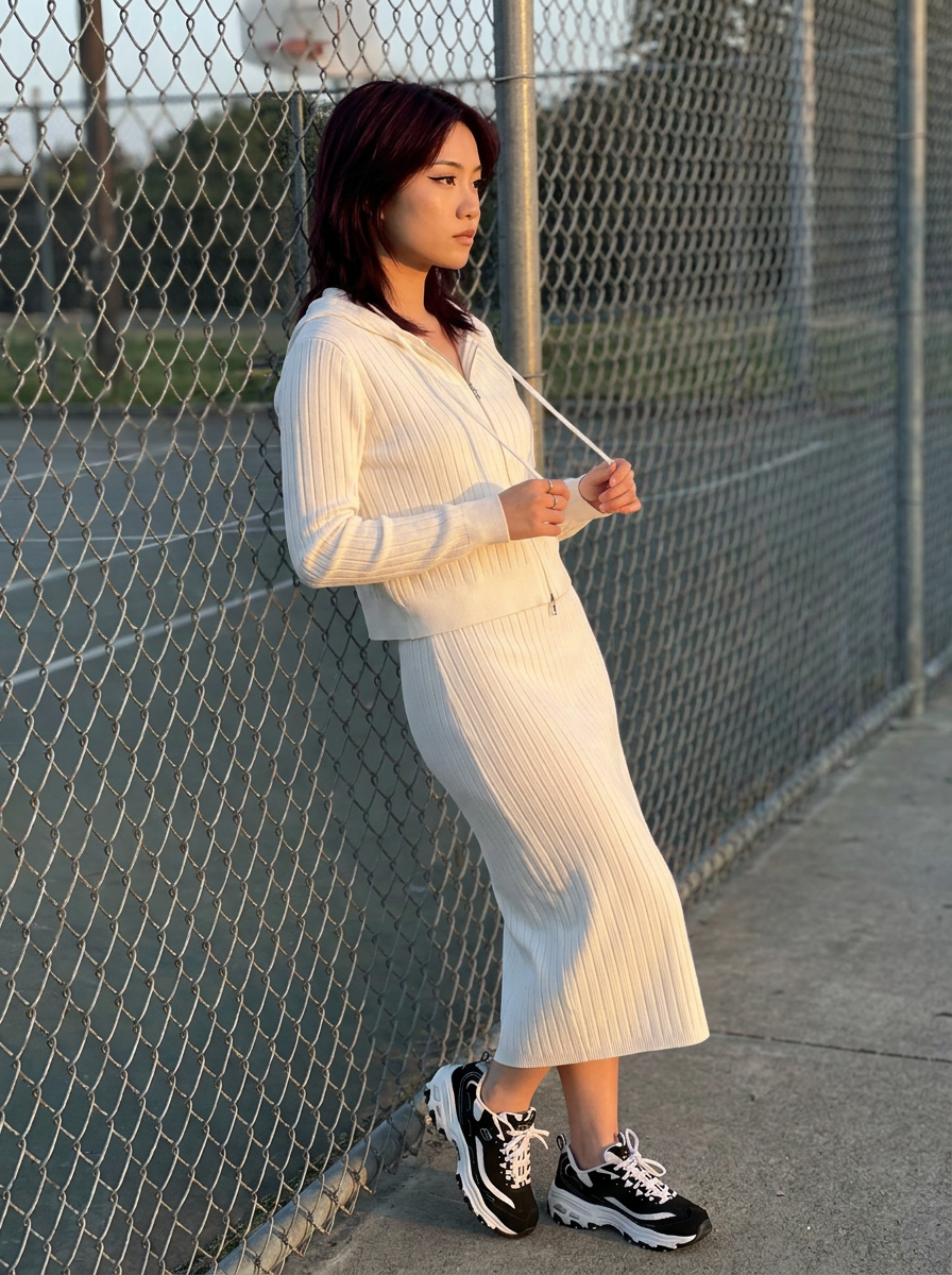 Vesper Rhinestone Knit Twinset – how it looks worn